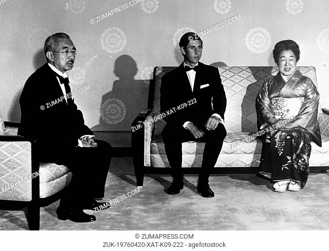 Apr. 14, 1970 - Tokyo, Japan - PRINCE CHARLES visits the rulers of Japan, EMPEROR HIROHITO and EMPRESS NAGAKO at the Imperial Palace