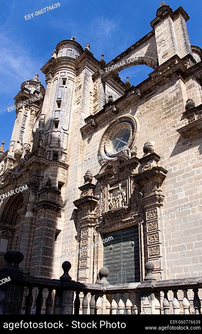 Teilansicht der Kathedrale von Jerez de la Frontera, Andalusien, Spanien