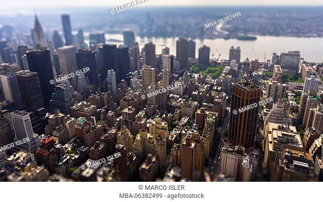 Aerial view of Manhattan, New York, USA