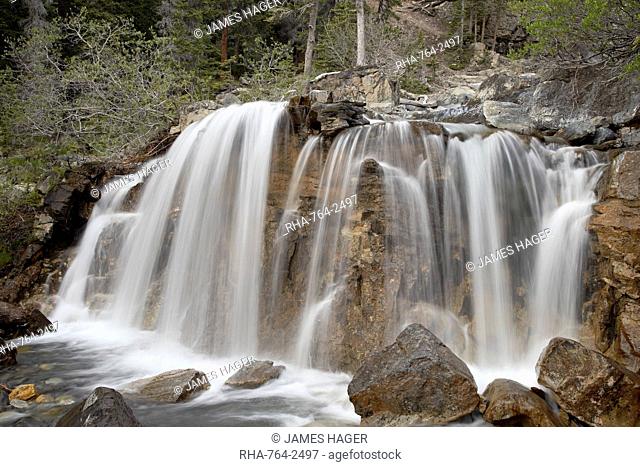 Tangle Falls, Jasper National Park, UNESCO World Heritage Site, Rocky Mountains, Alberta, Canada, North America
