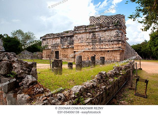 Chichen Itza, Mexico - January 28, 2018: Majestic ruins in Chichen Itza, Mexico.Chichen Itza is a complex of Mayan ruins