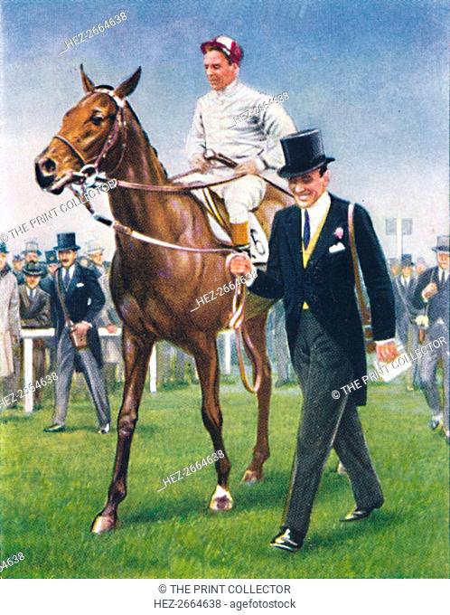 Bois Roussel, Jockey: E. C. Elliott', 1939. Artist: Unknown