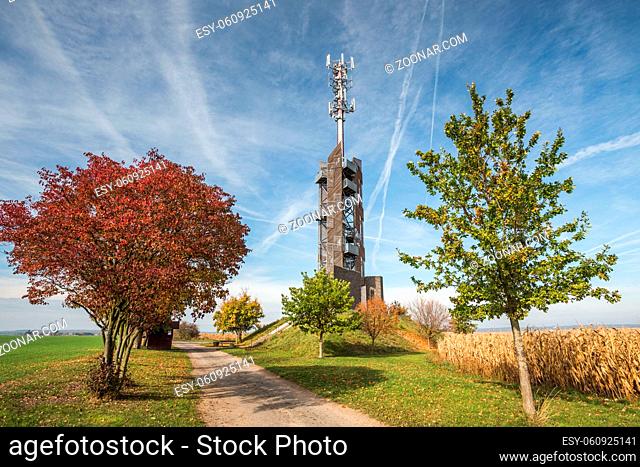 Romanka Lookout Tower is located near village Hruby Jesenik in the district Nymburk in the Central Region. Czech republic