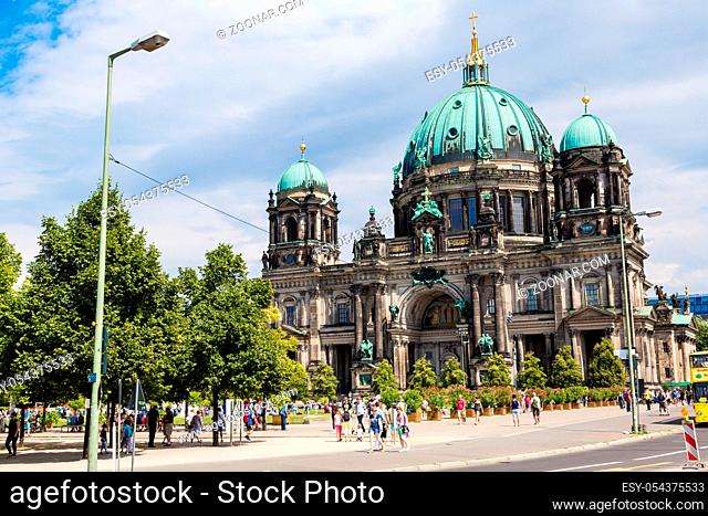 BERLIN, GERMANY - JULY 3: View of Berlin Cathedral in Berlin in beautuful summer day on July 3, 2014