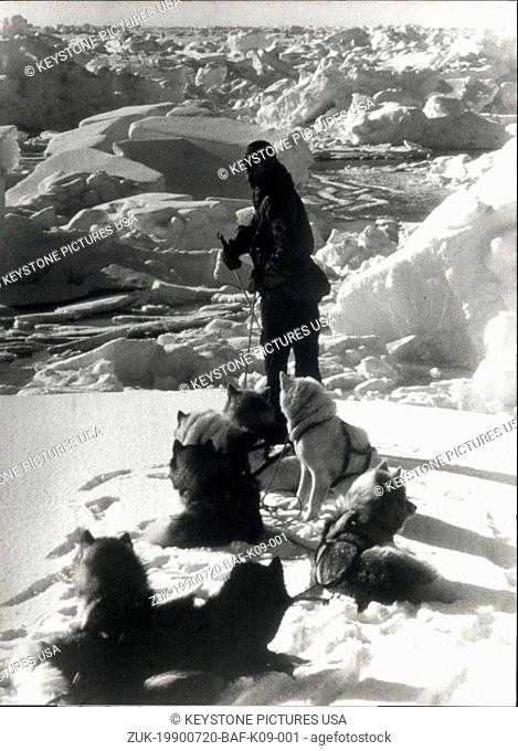 Jul. 20, 1990 - Through the Canadian Arctic on a dog sled; Swiss polar explorer Markus Bischoff was the first to cross the Canadian Arctic from South to North...