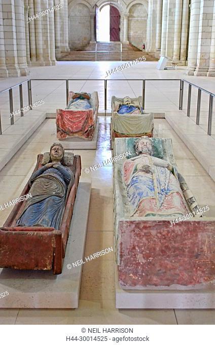 King Henry II, King Richard the Lionheart and Queen Eleanor of Aquitaine, in fontevraux Abbey