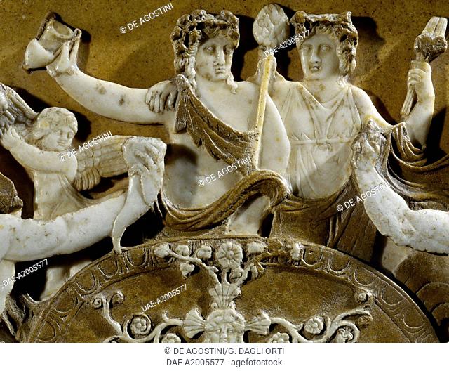 The Triumph of Bacchus and Ariadne, cameo. Roman civilisation.  Paris, Musée Du Louvre