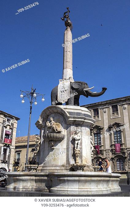 U Liotru, Piazza del Duomo, Catania, Sicily, Italy