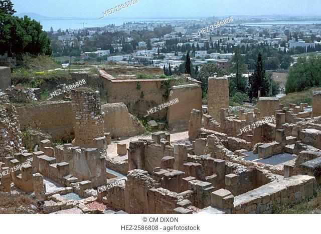 Punic and Roman streets on Byrsa hill in Carthage, 2nd century BC