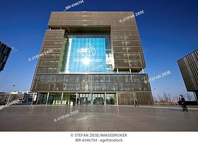 Main building Q1 the corporate headquarters of ThyssenKrupp, Essen, Ruhr district, North Rhine-Westphalia, Germany