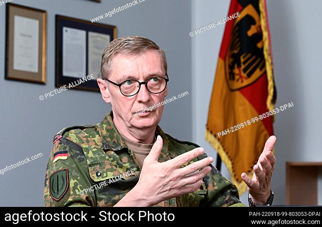 PRODUCTION - 16 August 2022, Baden-Wuerttemberg, Calw: Brigadier General Ansgar Meyer, commander of the Special Forces Command in Calw