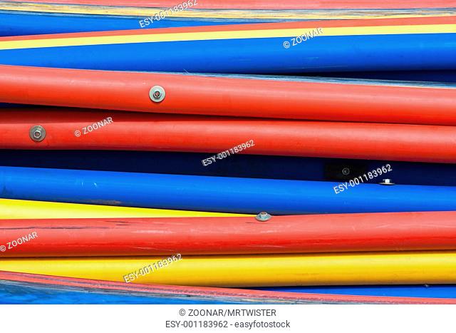 Colorful plastic pipes