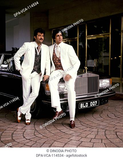 South Asian Indian Bollywood actor Anil Kapoor and Amitabh Bachchan together , India NO MR