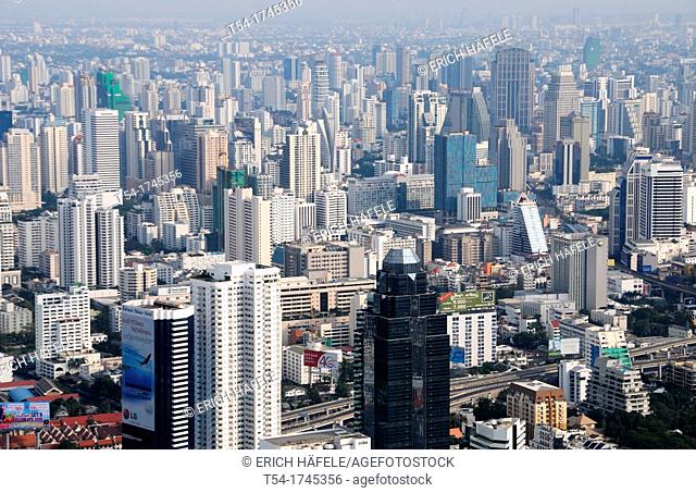 View of the skyscrapers of Bangkok