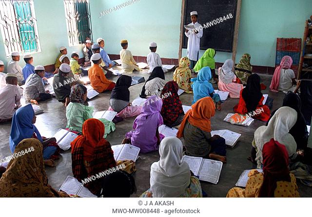 Muslim children learning lessons at a Madrasa Islamic school in Hathazari, Chittagong, Bangladesh September 5, 2006