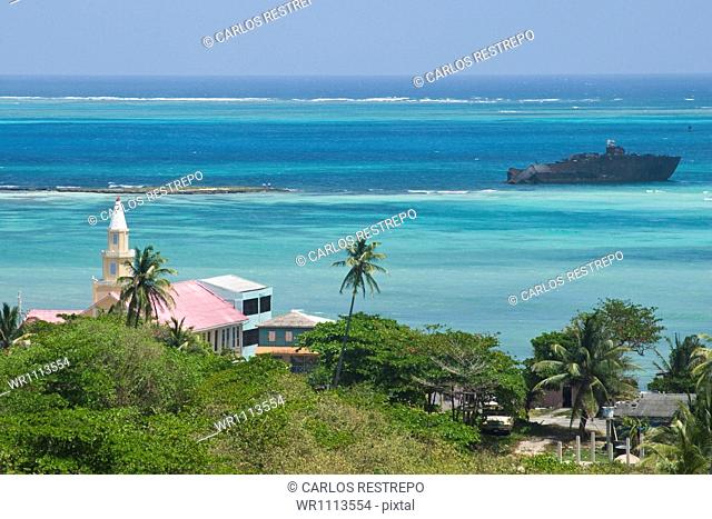Landscape of the San Andres Island, Archipelago of San Andres and Providencia, Colombia, South America