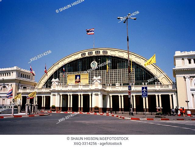 Hua Lamphong train station in Bangkok in Thailand in Southeast Asia Far East