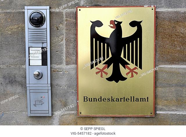 Germany, Bonn, 06.22.2016 Official shield of the Bundeskartellamt - Bonn, Germany, 22/06/2016