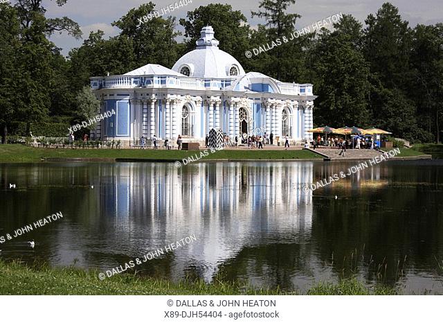 Russia, St Petersburg, Pushkin, Tsarkoe Selo Tsar's Village, Grotto Pavillion, Catherine Park