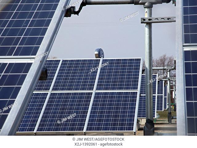 Wayne, Michigan - A 500-kilowatt solar array helps power Ford Motor Co 's Michigan Assembly Plant