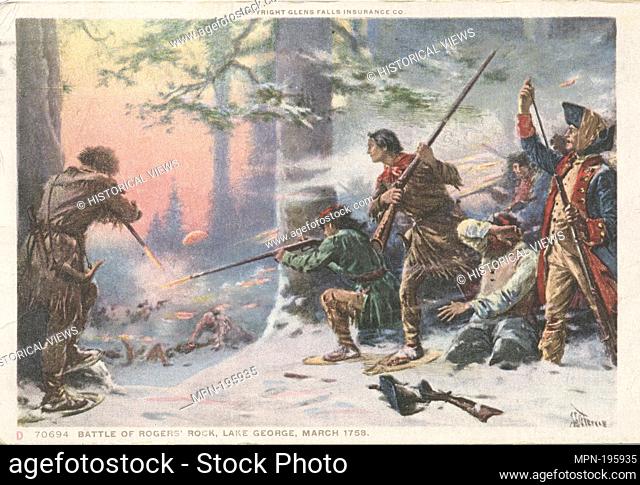 Battle of Rogers Rock (Glen Falls Ins. Co.). Detroit Publishing Company postcards 70000 Series. Date Issued: 1898 - 1931 Place: Detroit Publisher: Detroit...