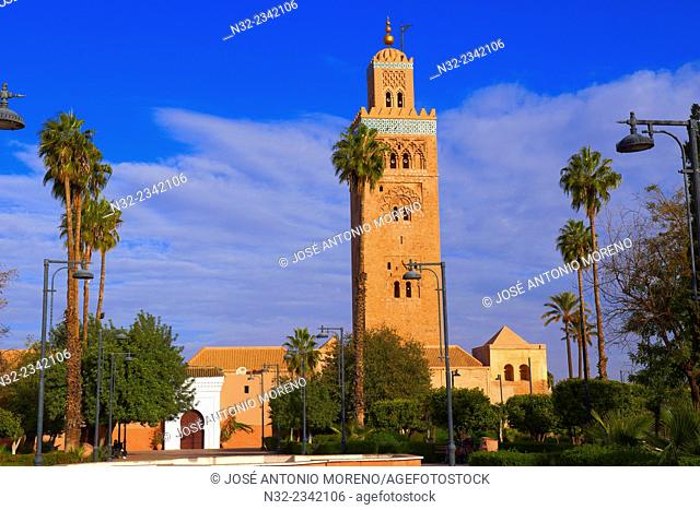 Minaret, Koutoubia Mosque, Marrakech, UNESCO World Heritage Site, Morocco, Maghreb, North Africa