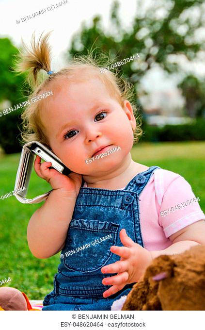 Child took the cell phone she likes to listen to music
