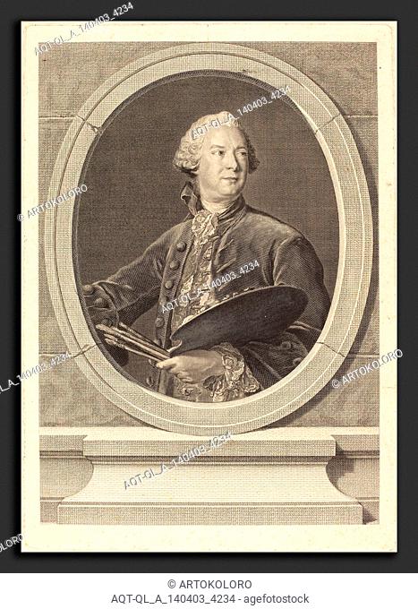 Louis-Jacques Cathelin after Jean-Marc Nattier (French, 1738-1739 - 1804), Louis Tocque, engraving on laid paper