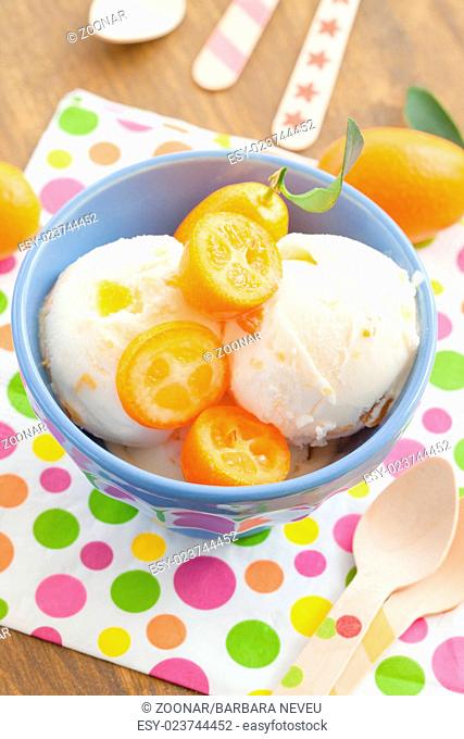 Kumquat ice cream