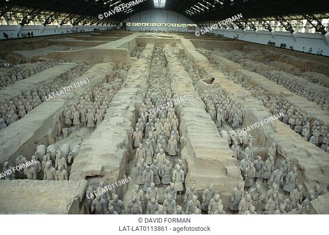 The Imperial tomb site of the first Emperor of China, Qin Shi Huang is at Bingma Yong, and was discovered in 1974. There is a huge pit full of terracotta...