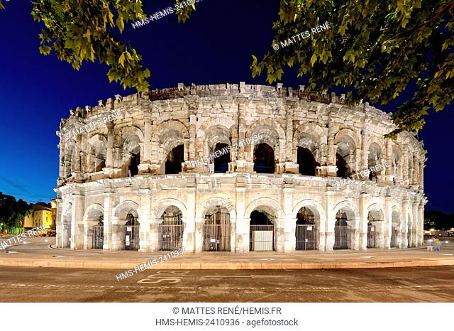 France, Gard, Nimes, Place des Arenes, The Arenas