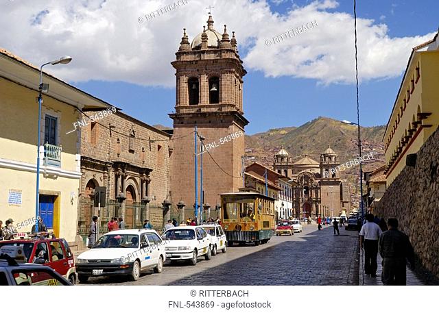 Church at roadside, Cuzco, Cusco Region, Peru