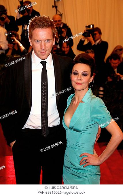 Helen McCrory and Damian Lewis arrive at the Costume Institute Gala for the ""Punk: Chaos to Couture"" exhibition at the Metropolitan Museum of Art in New York...