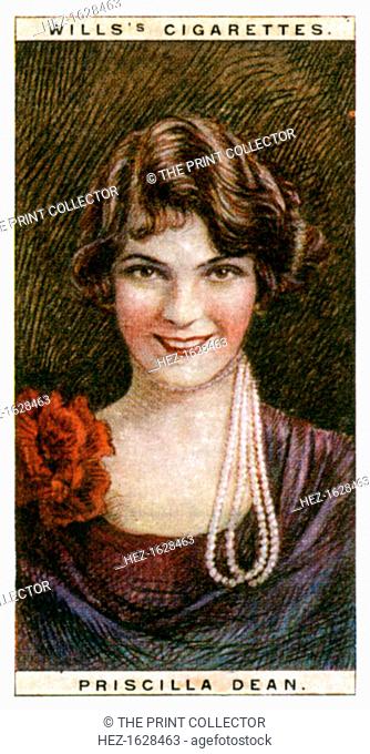 Priscilla Dean (1896-1987), American atress, 1928. Number 7 (of 25) in the second set of WD & HO Wills' Cigarette Cards entitled Cinema Stars (1928)