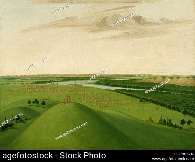 Fort Union, Mouth of the Yellowstone River, 2000 Miles above St. Louis, 1832. Creator: George Catlin