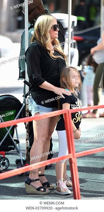 Nicole Eggert goes to the Farmers Market in Studio City with her daughter Keegan Eggert during controversy over accusations against Scott Baio Featuring: Nicole...