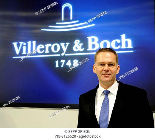 Germany, Frankfurt, 27.03.2012 Joerg WAHLERS, chief financial officer of Villeroy & Boch AG, before the press conference