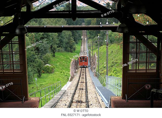Mountain Railway from the old town to the Molkenkur to the Koenigstuhl, Heidelberg, Germany