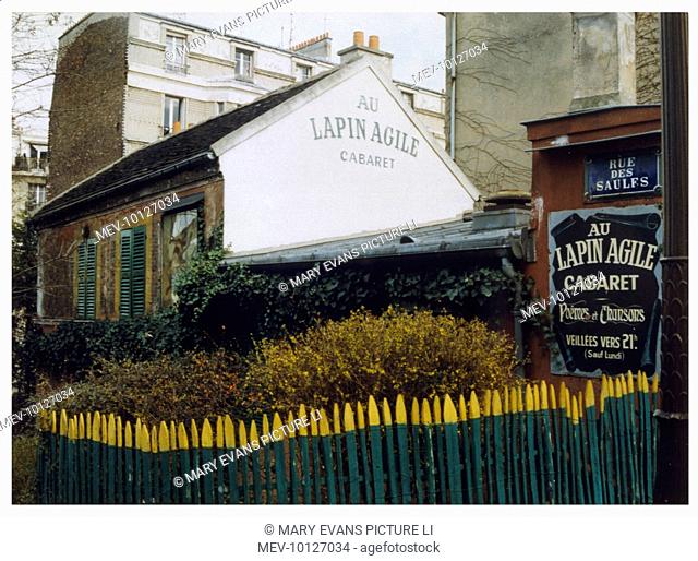 The exterior of 'Le Lapin Agile' cafe and cabaret, Paris