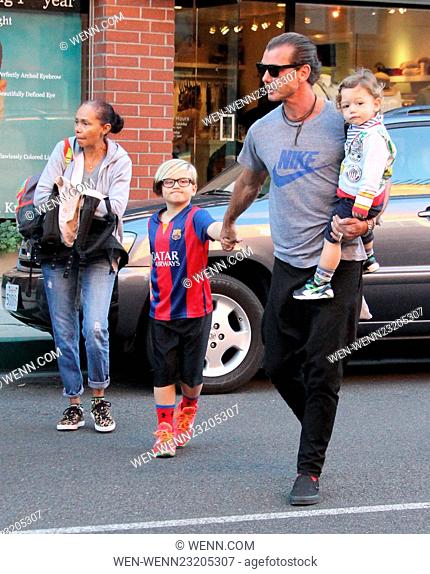 Gavin Rossdale enjoys a day out with his sons in Beverly Hills Featuring: Gavin Rossdale, Kingston Rossdale, Zuma Rossdale, Apollo Rossdale Where: Los Angeles