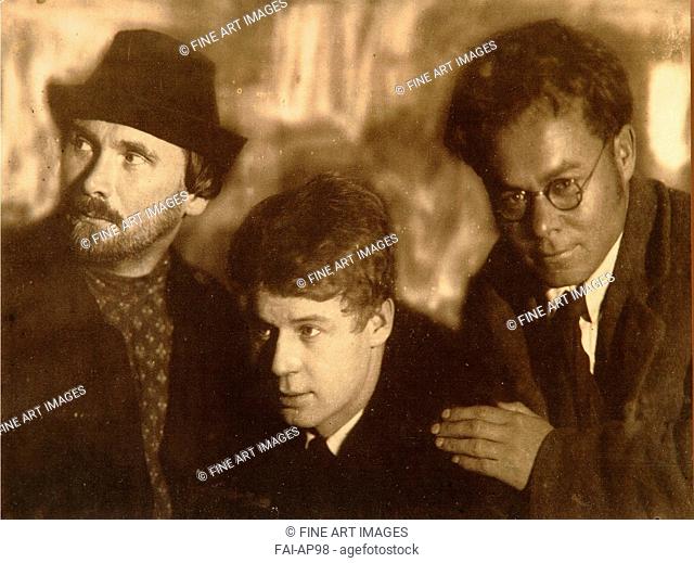 Poet Sergei Yesenin (1895-1925) with Poets of Imaginism Group. Nappelbaum, Moisei Solomonovich (1869-1958). Photograph. 1924. The State Museum of A. S