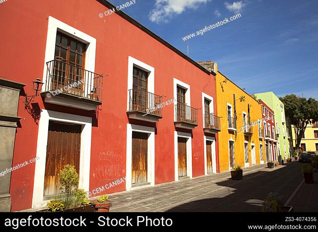 View of the colonial buildings at the historic center, Puebla, Puebla State, Mexico, Central America
