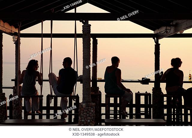 Bar, Sunset Beach, Peroulades, Corfu, Greece