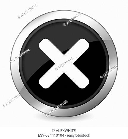 cancel black icon x sign