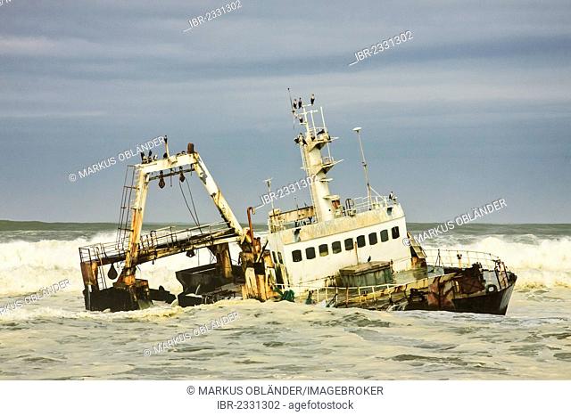Shipwreck at Henties bay, Dorob National Park, Namibia, Africa