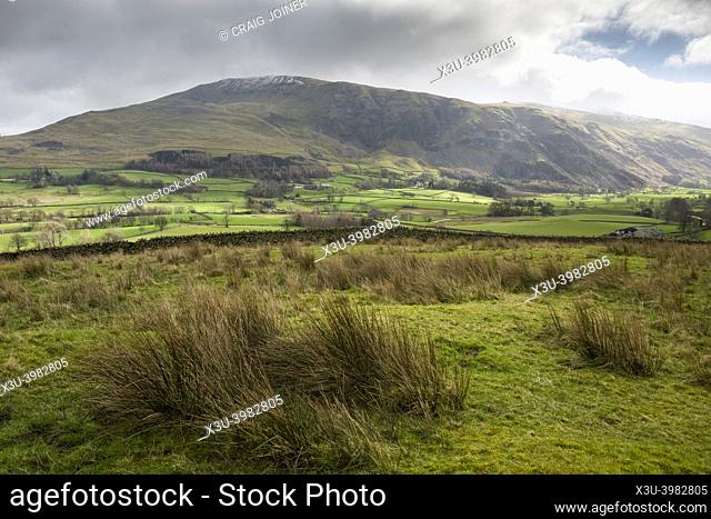 Clough Head above St Johns in the Vale from the foot of Low Rigg near Tewet Tarn in the English Lake District National Park, Cumbria, England