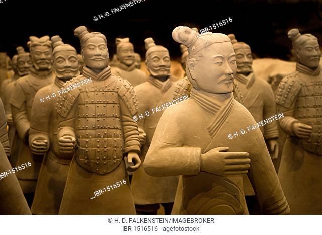Terracotta Army exhibition, faithful replicas of the statues from XIAN in China, Weilburg an der Lahn, Hesse, Germany, Europe