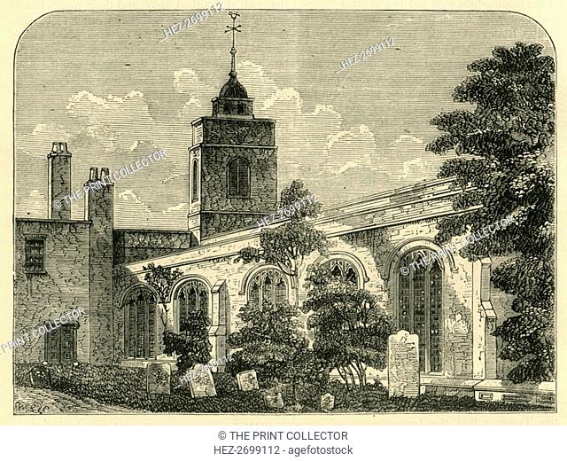 'The Church of Allhallows, Barking, in 1750', (c1872). Creator: Unknown