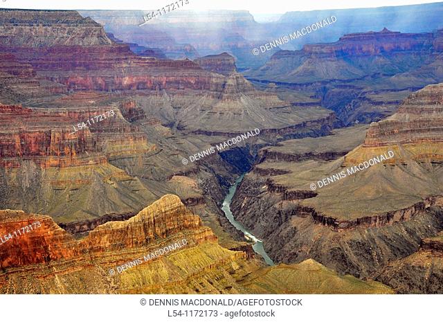 View of Colorado River at Mohave Point Grand Canyon National Park Arizona