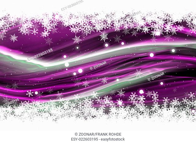 Fantastic Christmas wave design with snowflakes